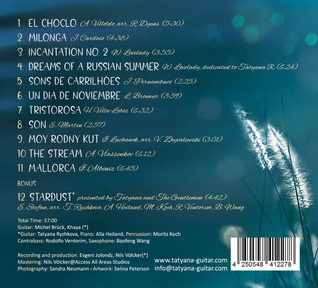 CD - Dreams of a Russian Summer - Tatyana RyzhkovaTatyana Ryzhkova